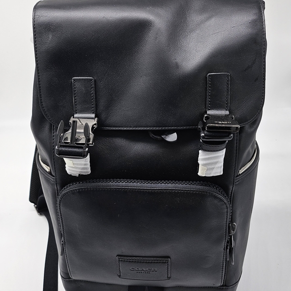 Coach Other - Coach Black Leather Men's Backpack